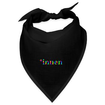 *innen Geschenkidee pro Gendern Feminismus innen - Bandana Dreieckstuch - Schwarz - Vorne