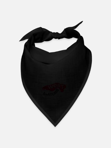 Wort Anatomie Logo - Bandana Dreieckstuch - Schwarz