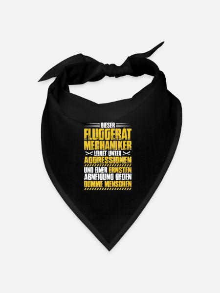 Fluggerätmechaniker Flugzeugmechaniker - Bandana Dreieckstuch - Schwarz