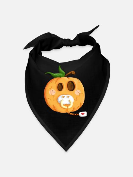 Baby Kürbis Bauch I Schwangerschaft I Geschenk - Bandana - Schwarz