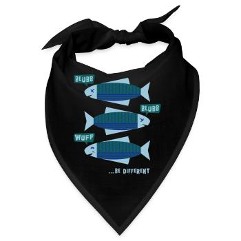 Be Different - Fische - Blubb - Be yourself - 3C - Bandana - Schwarz - Vorne