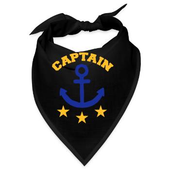 Captain - Bandana - Schwarz - Vorne