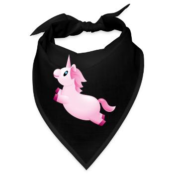 Smiley Unicorn - Bandana - Schwarz - Vorne