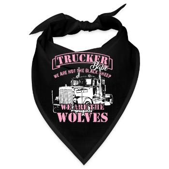 Stolze LKW Fahrerin Trucker Babe Brummi Lastwagen - Bandana - Schwarz - Vorne