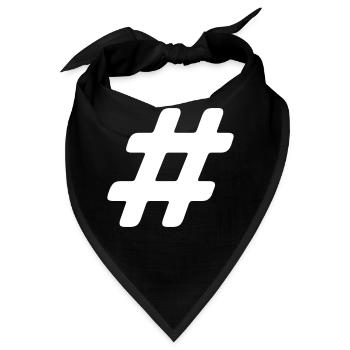 Hashtag - Bandana - Schwarz - Vorne