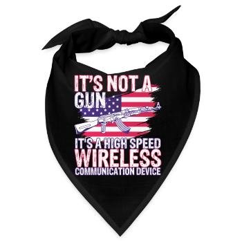 Lustige Waffe Humor High-Speed Wireless Geschenkid - Bandana - Schwarz - Vorne
