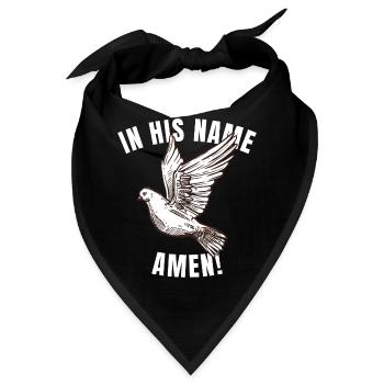 Christlich Glauben Gott Taube - Bandana - Schwarz - Vorne