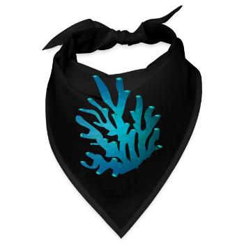 bläuliche Koralle - Bandana - Schwarz - Vorne