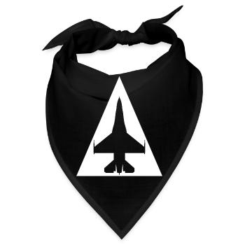 F-16 Viper / Kampf Falcon Jet-Jagdflugzeug / F16 - Bandana - Schwarz - Vorne