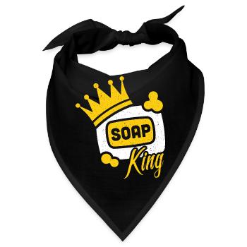 Seife König - Verseifung Seife Maker Geschenk - Bandana - Schwarz - Vorne