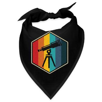 Teleskop retro Sechseck Astro-Fotograf - Bandana - Schwarz - Vorne