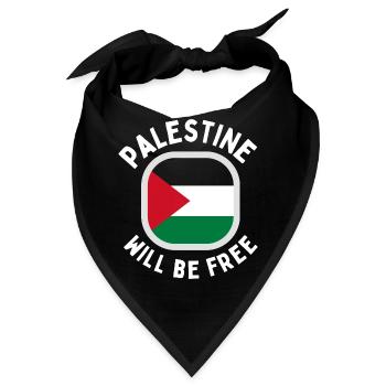 Palästina wird Freiheit gewinnen BLM Frieden Gaza Unter - Bandana - Schwarz - Vorne