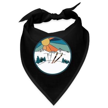 Powder für die People Ski Szene - Bandana - Schwarz - Vorne