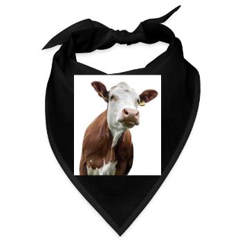 Cow. Kuh. koe. ko. vaca. ku. lehmä. vache - Bandana - Schwarz - Vorne