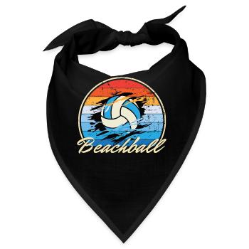 Beachball Ocean vintage ball multi color B-Day gif - Bandana - Schwarz - Vorne