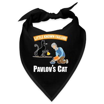 Pawlows Katze wenig bekannt Versagen Lustige Psychologie - Bandana - Schwarz - Vorne