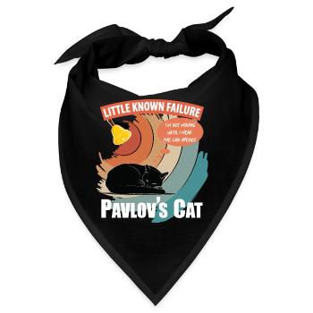 Pawlows Katze wenig bekannt Versagen Lustige Psychologie - Bandana - Schwarz - Vorne