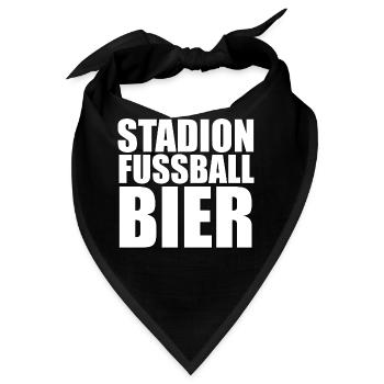 Fussball Stadion Fussballstadion Fußball Bier Fan - Bandana - Schwarz - Vorne