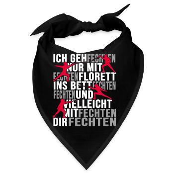 fechten fechter degen florett - Bandana - Schwarz - Vorne