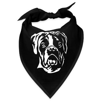 Boxer Kopf "Black Edition" - Bandana - Schwarz - Vorne