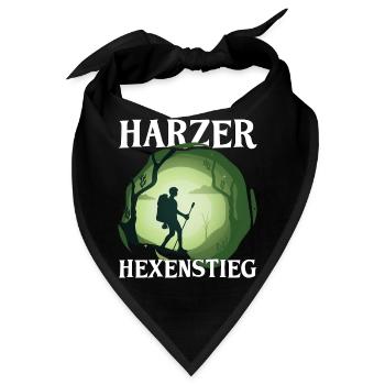 Harz Harzer Hexenstieg wandern Geschenk - Bandana - Schwarz - Vorne