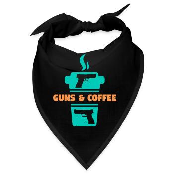 LUSTIGE WAFFEN UND KAFFEE - Bandana - Schwarz - Vorne