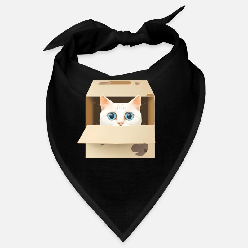 Curious kitten in a box Bandana