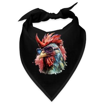 Steppenhahn - der gefiederte Rebell - Bandana - Schwarz - Vorne