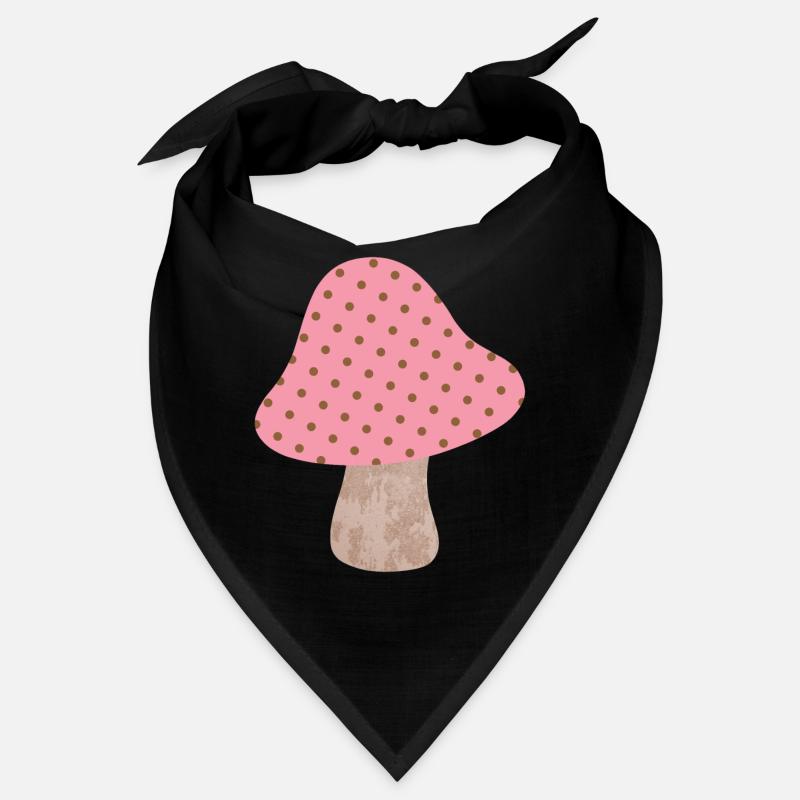 Mushroom Dots Pattern Dots Pink Girl Lucky Lucky Bandana
