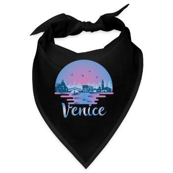 Venedig Italien Venedig Skyline Italia Reisen - Bandana - Schwarz - Vorne