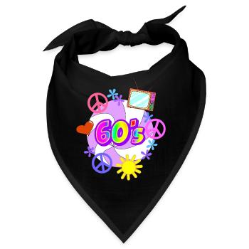 Die 60er Jahre - Bandana - Schwarz - Vorne