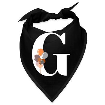 Buchstabe g Geburtstagsballon - Bandana - Schwarz - Vorne