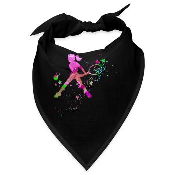 tennis,rückhand,tennisspielerin,Mädchen,kind - Bandana - Schwarz - Vorne
