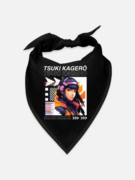 Héroïne Néo-Cyber Anime DJ - Bandana - noir