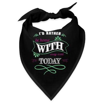 birthday present bday aww cat lover bow tie anti - Bandana - Schwarz - Vorne