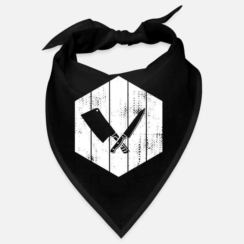 Messer Hackbeil Zeichnung Bandana