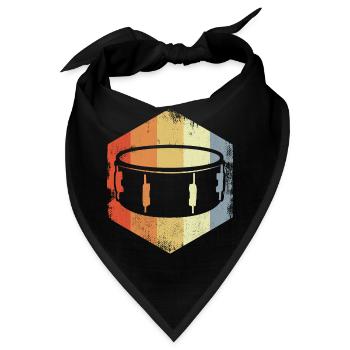 Vintage Kleine Trommel - Bandana - Schwarz - Vorne