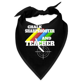 Kreide Scharfschütze und Lehrer - Bandana - Schwarz - Vorne
