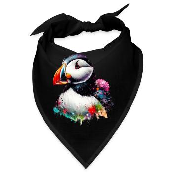 Papageitaucher - Bandana - Schwarz - Vorne