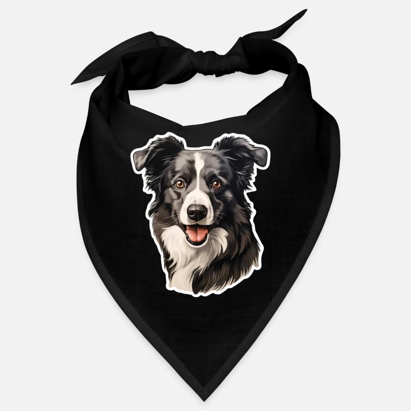 Border Collie - Bandana - noir