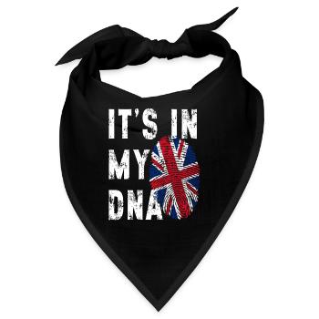 ES IST IN MEINER DNA Britische Flagge England Großbritannien Großbritannien - Bandana - Schwarz - Vorne