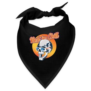 Rest in Chill Skull - Bandana - Schwarz - Vorne