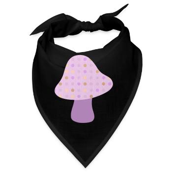Pilz Herbst Dots Punkte Herbst Wald Kinderzimmer - Bandana - Schwarz - Vorne