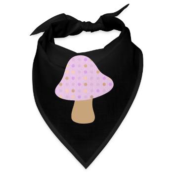 Pilz braun Punkte Dots pastell Wald Kinderzimmer - Bandana - Schwarz - Vorne