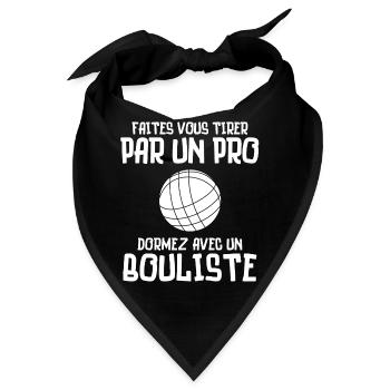 Pétanque, Pétanque-Fan, Bowlingbahn - Bandana - Schwarz - Vorne