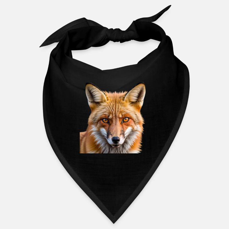Fuchs Tierbild - Bandana - Schwarz