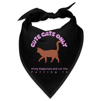 Nur süße Katzen – Design für Katzenliebhaber - Bandana - Schwarz - Vorne
