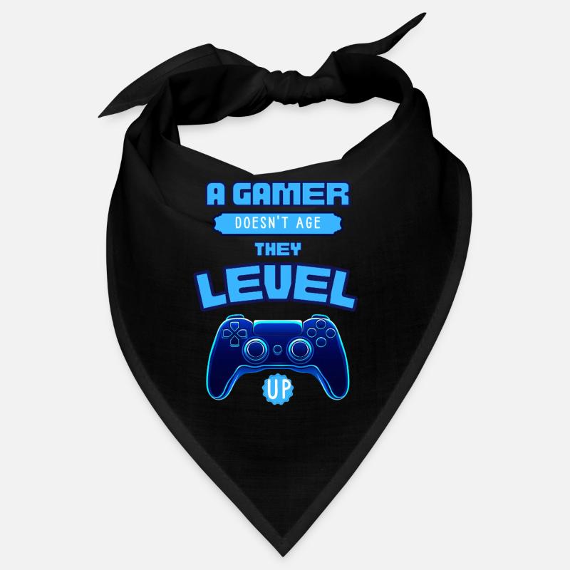 Gamer Level Up Neon Controller - Bandana - black