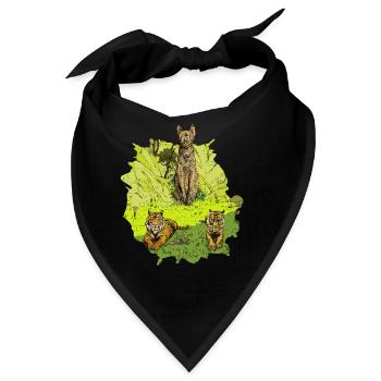 Wächter des Dschungels – Tiger & Uraltes Idol - Bandana - Schwarz - Vorne