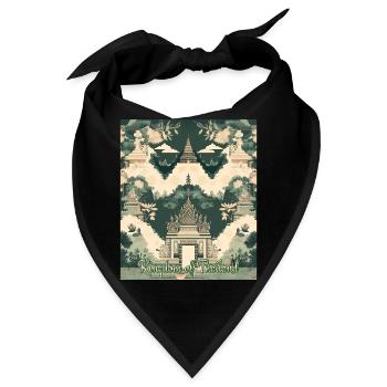 Panorama des Königreichs Thailands Tempel - Bandana - Schwarz - Vorne